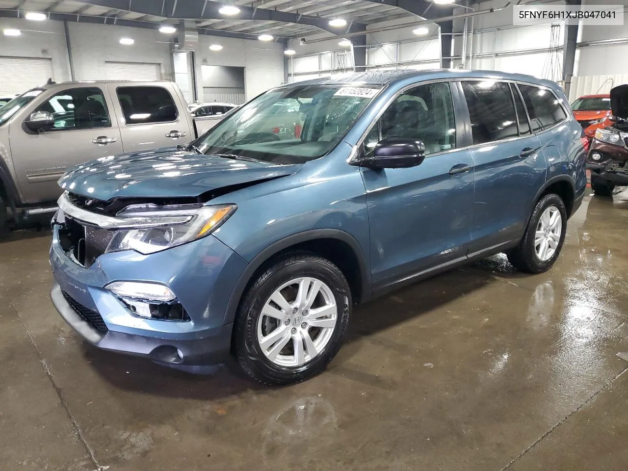 2018 Honda Pilot Lx VIN: 5FNYF6H1XJB047041 Lot: 81152824