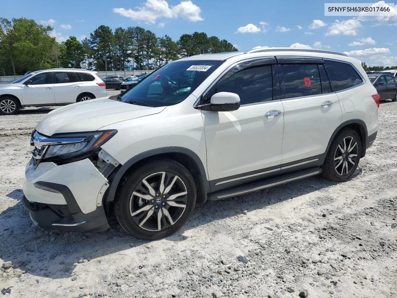 2019 Honda Pilot Touring VIN: 5FNYF5H63KB017466 Lot: 56523304