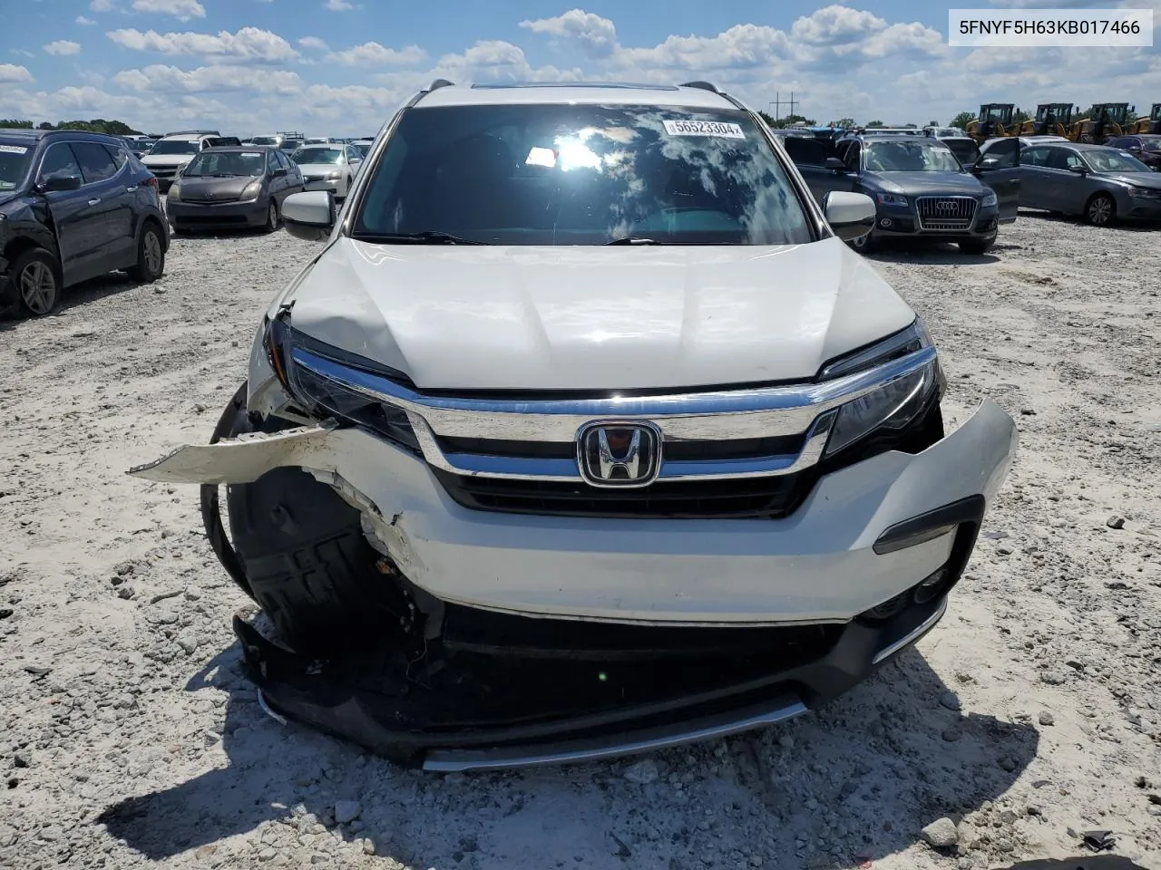 2019 Honda Pilot Touring VIN: 5FNYF5H63KB017466 Lot: 56523304