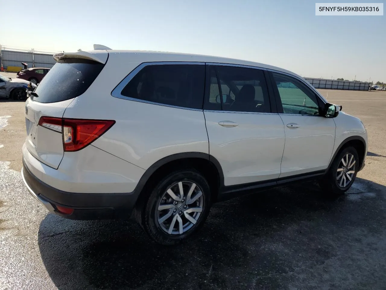 2019 Honda Pilot Exl VIN: 5FNYF5H59KB035316 Lot: 59999154