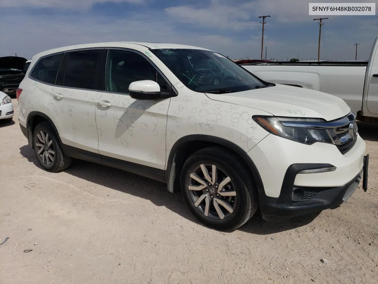 2019 Honda Pilot Exl VIN: 5FNYF6H48KB032078 Lot: 60704934