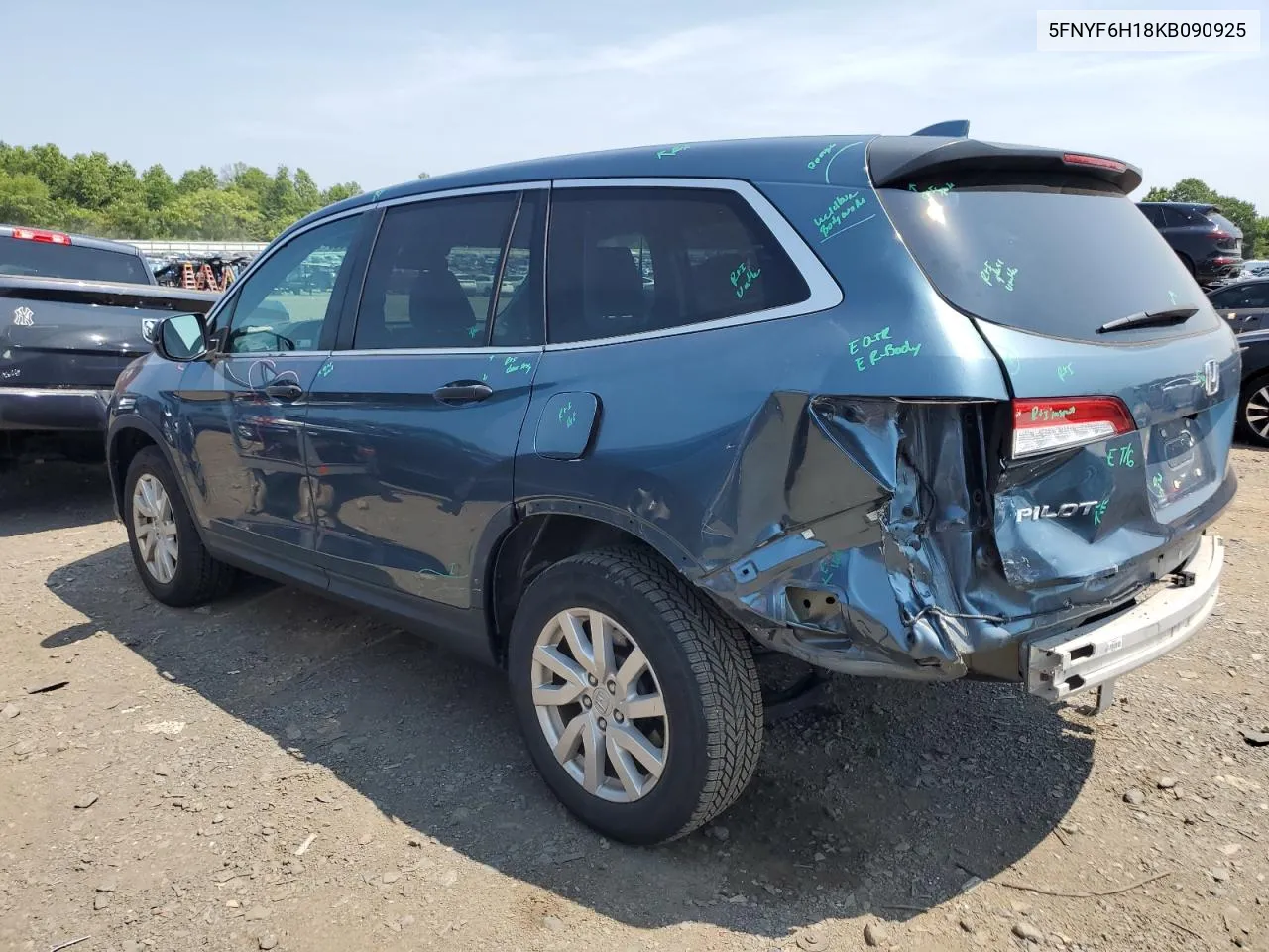 5FNYF6H18KB090925 2019 Honda Pilot Lx