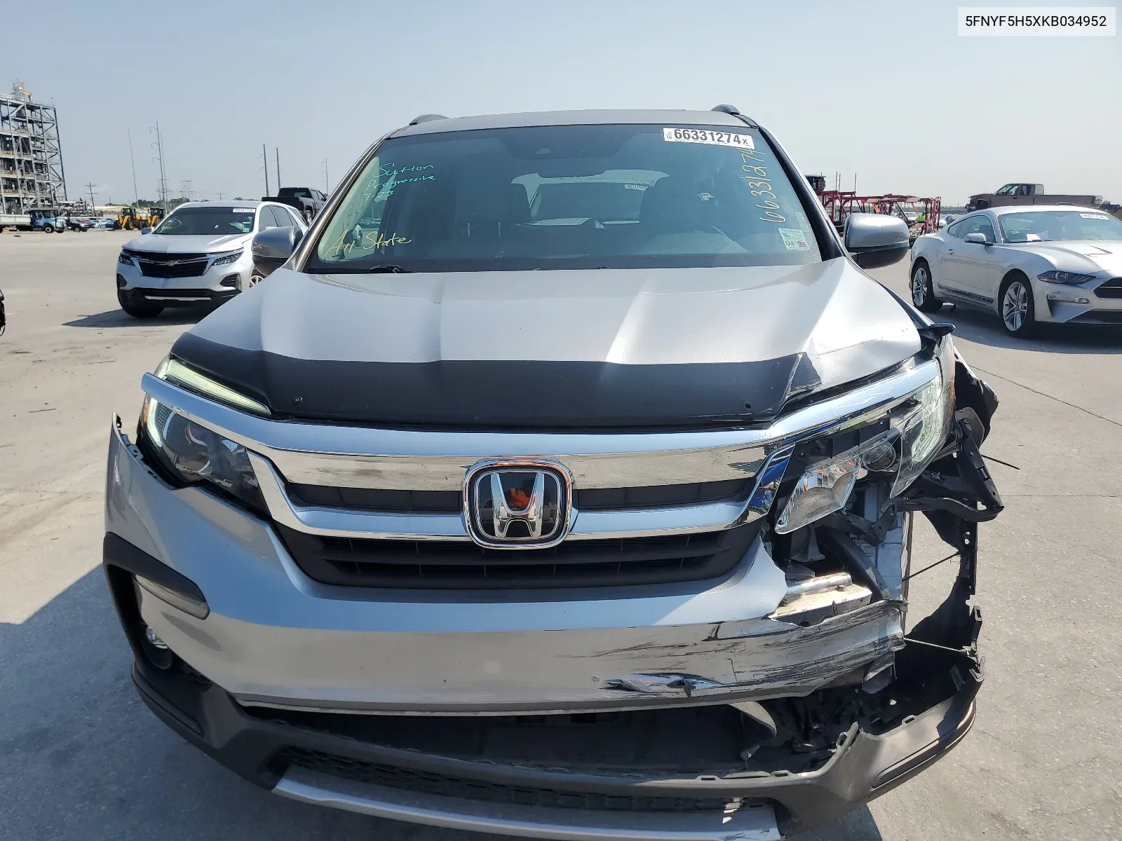 2019 Honda Pilot Exl VIN: 5FNYF5H5XKB034952 Lot: 66331274