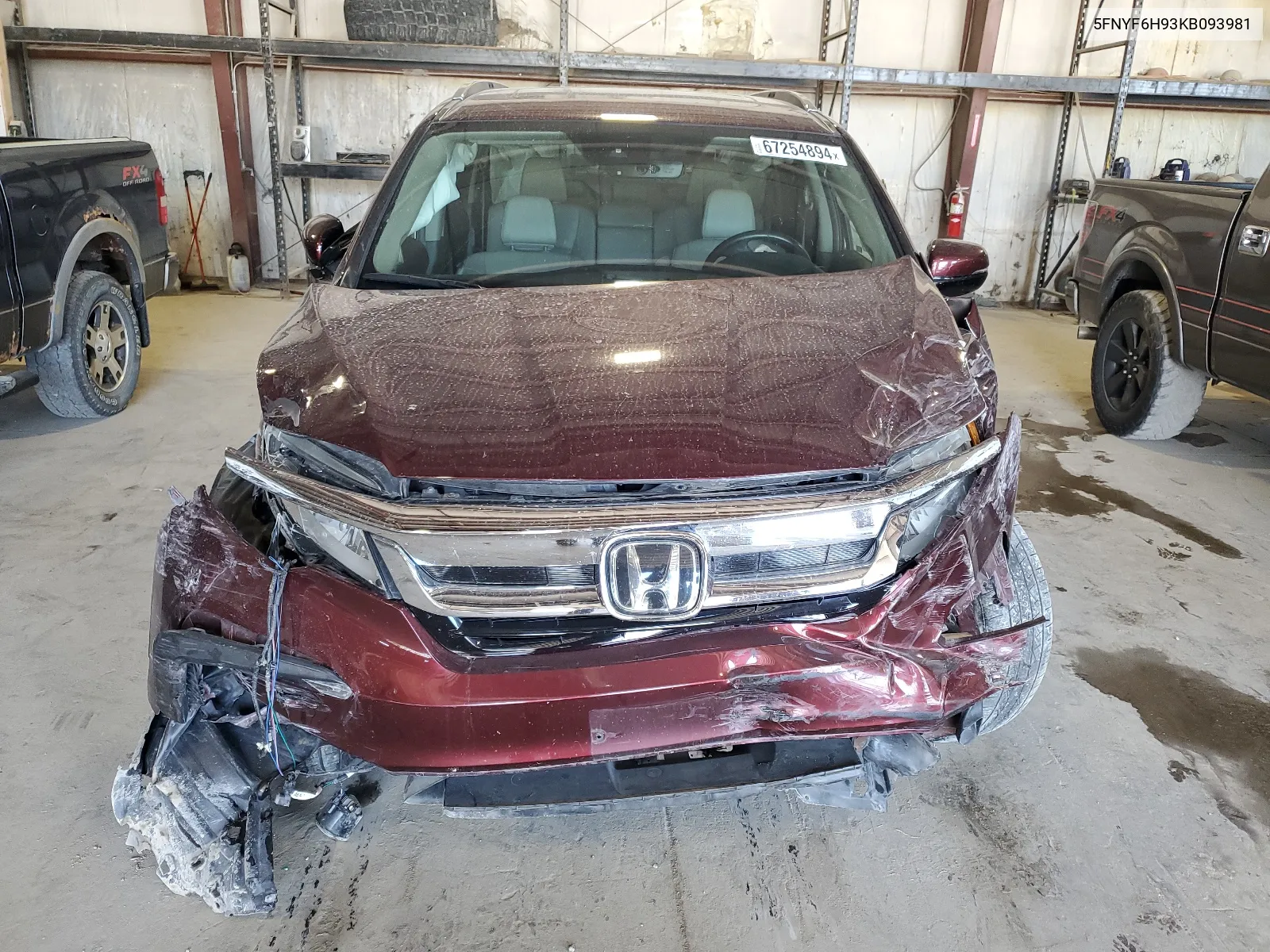 5FNYF6H93KB093981 2019 Honda Pilot Touring