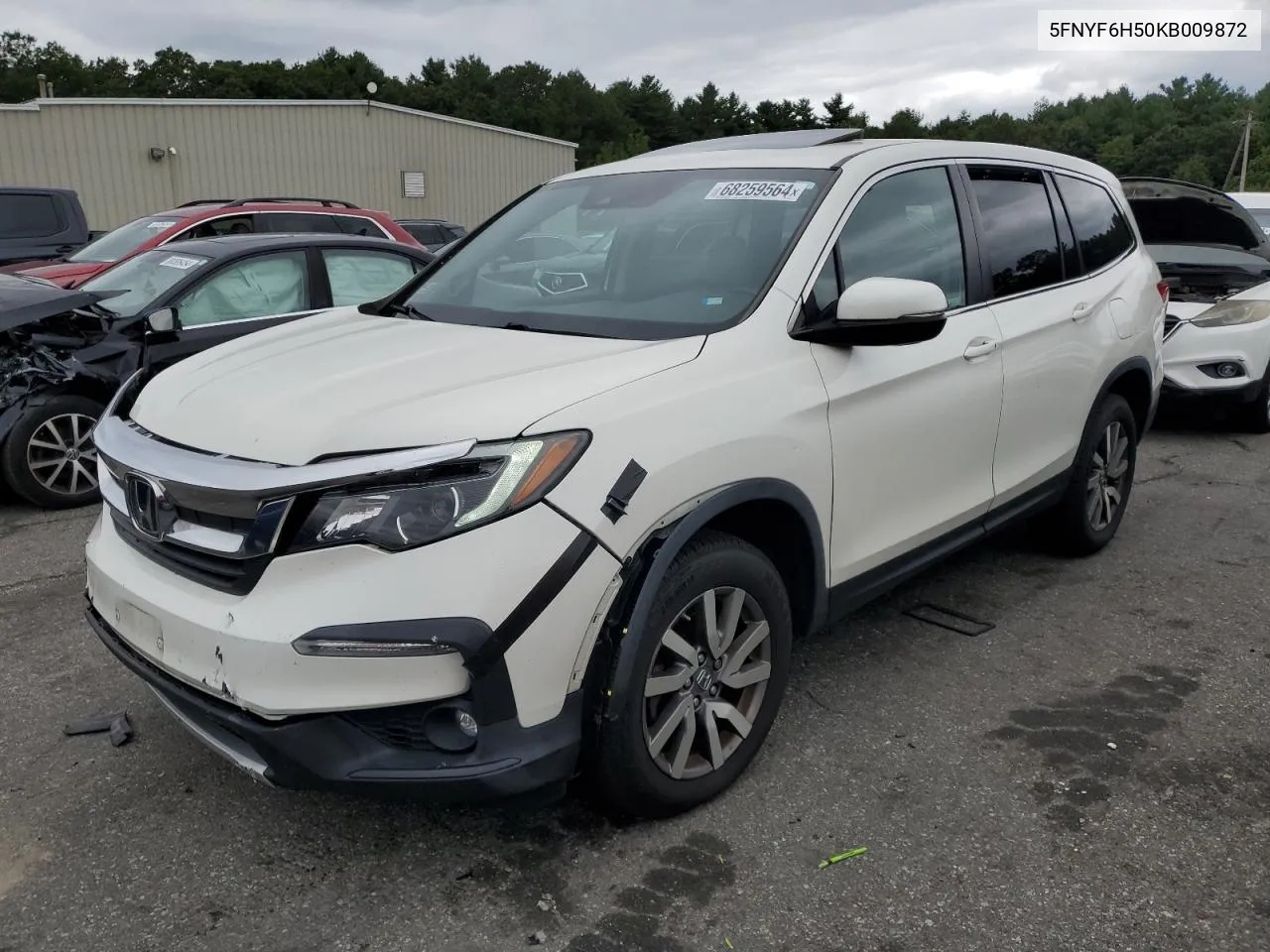 2019 Honda Pilot Exl VIN: 5FNYF6H50KB009872 Lot: 68259564