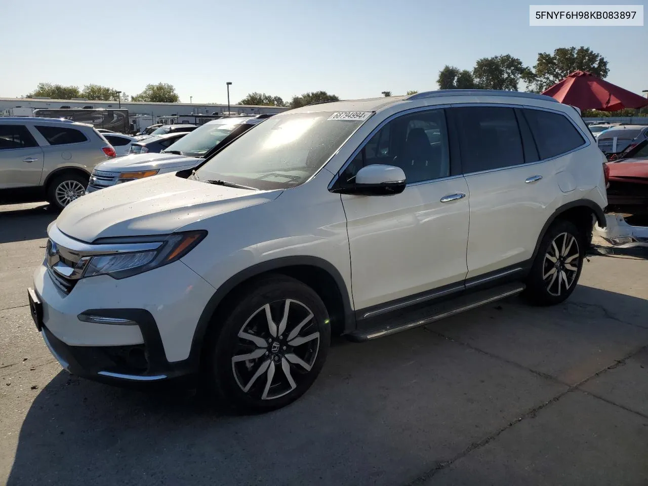 2019 Honda Pilot Touring VIN: 5FNYF6H98KB083897 Lot: 68794994