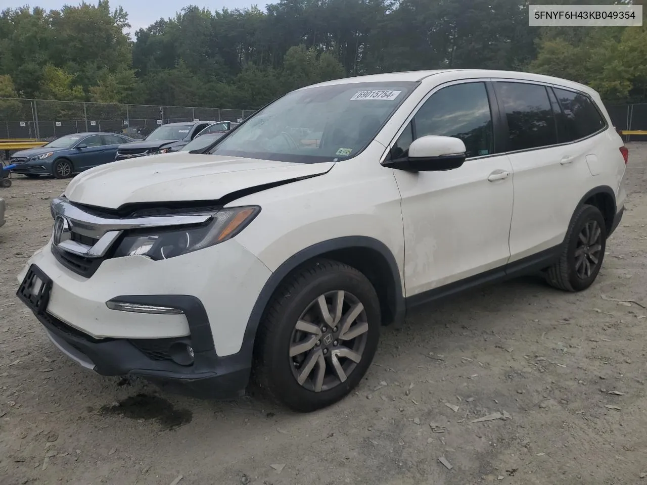 2019 Honda Pilot Exl VIN: 5FNYF6H43KB049354 Lot: 69015754