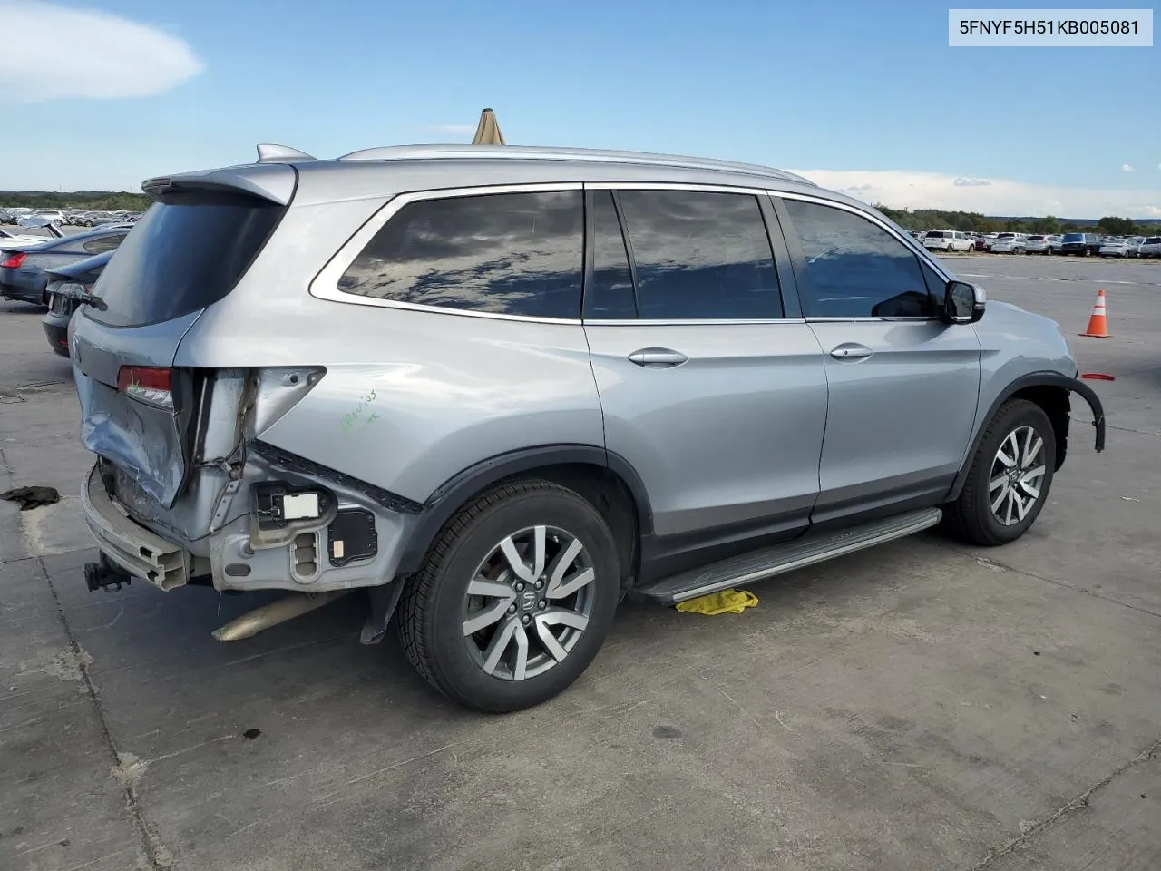 2019 Honda Pilot Exl VIN: 5FNYF5H51KB005081 Lot: 69258394