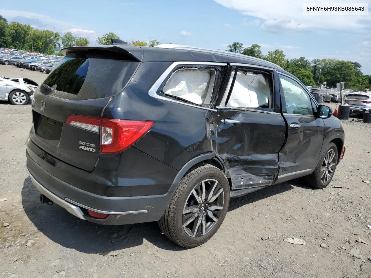 5FNYF6H93KB086643 2019 Honda Pilot Touring