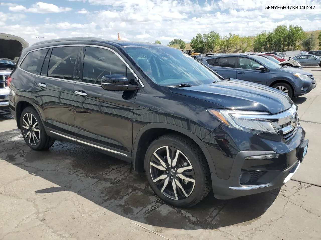 2019 Honda Pilot Touring VIN: 5FNYF6H97KB040247 Lot: 69965394