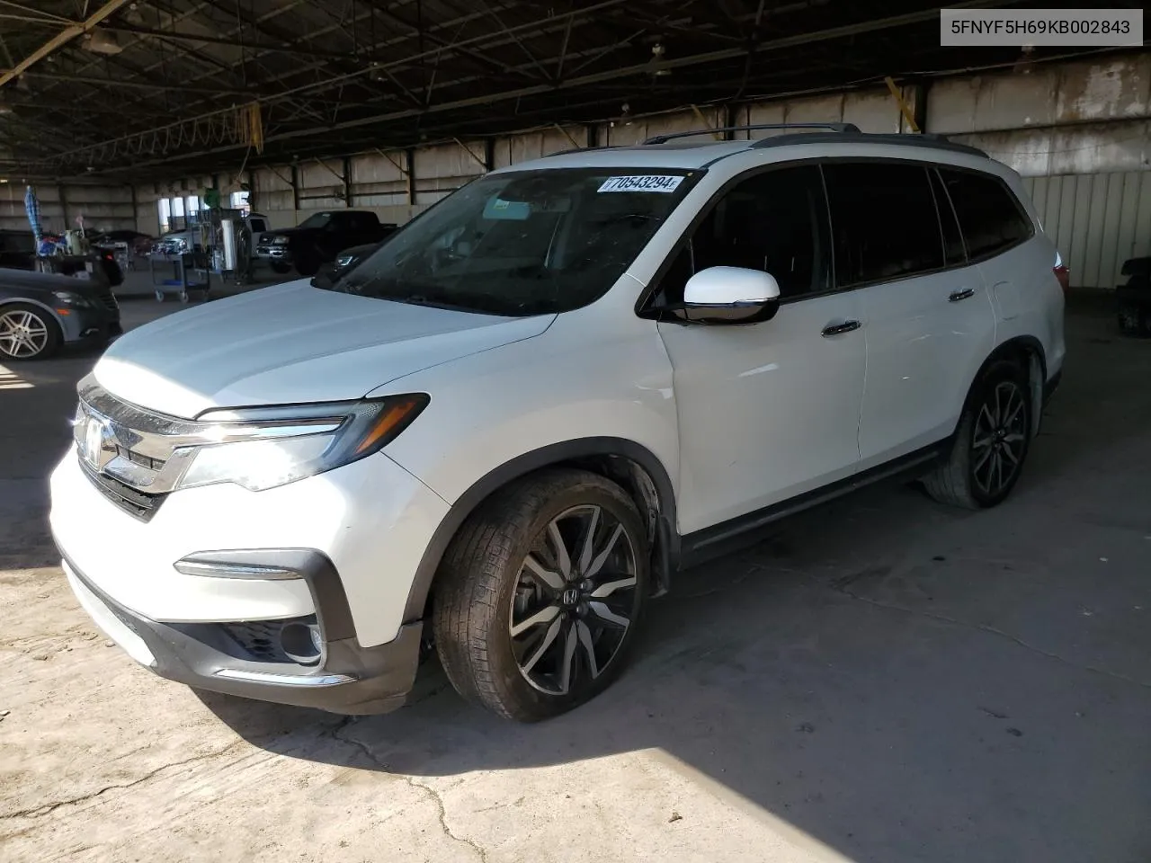 2019 Honda Pilot Touring VIN: 5FNYF5H69KB002843 Lot: 70543294