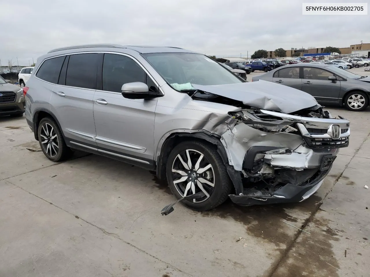 2019 Honda Pilot Elite VIN: 5FNYF6H06KB002705 Lot: 70678064