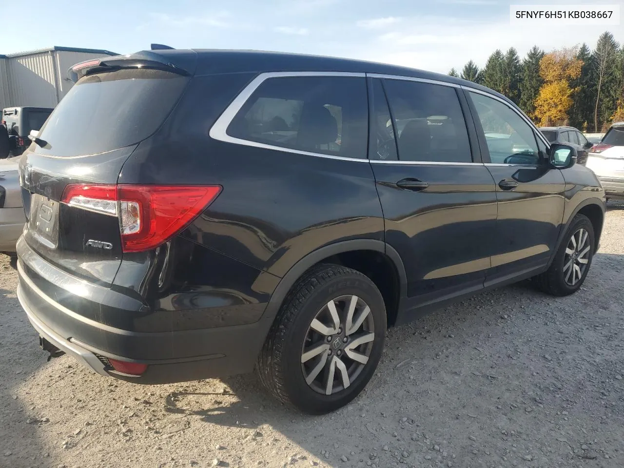 2019 Honda Pilot Exl VIN: 5FNYF6H51KB038667 Lot: 72132464