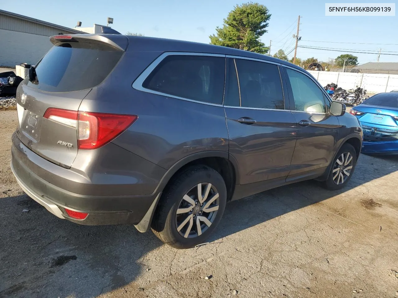 2019 Honda Pilot Exl VIN: 5FNYF6H56KB099139 Lot: 74197794