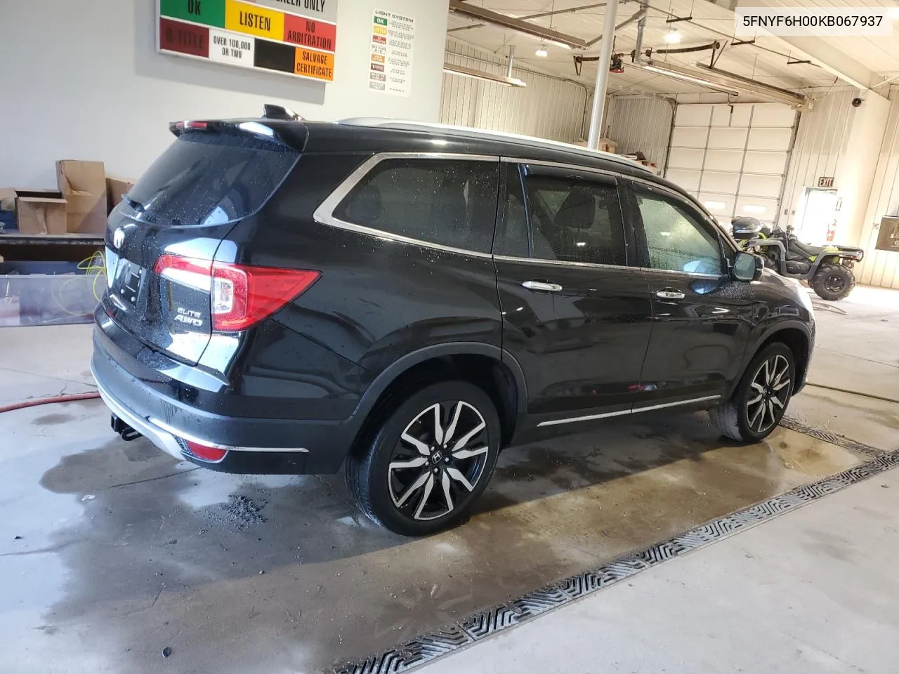 2019 Honda Pilot Elite VIN: 5FNYF6H00KB067937 Lot: 74292364