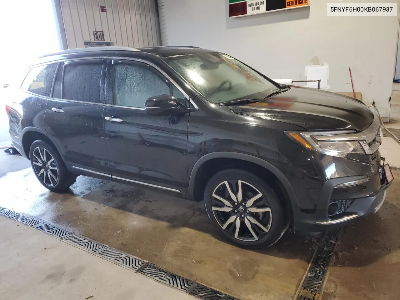 2019 Honda Pilot Elite VIN: 5FNYF6H00KB067937 Lot: 74292364