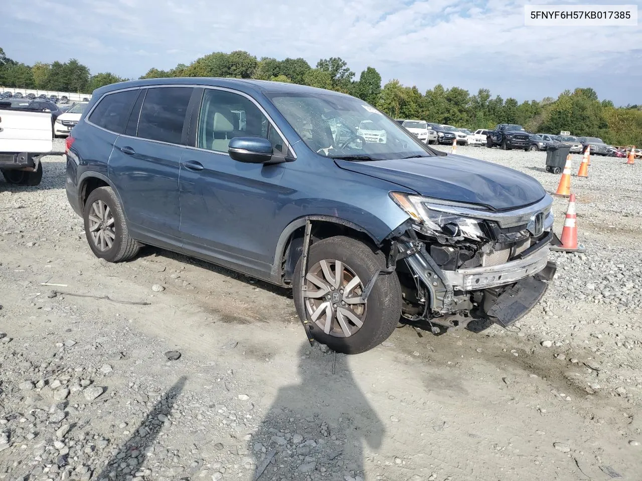 2019 Honda Pilot Exl VIN: 5FNYF6H57KB017385 Lot: 74513324