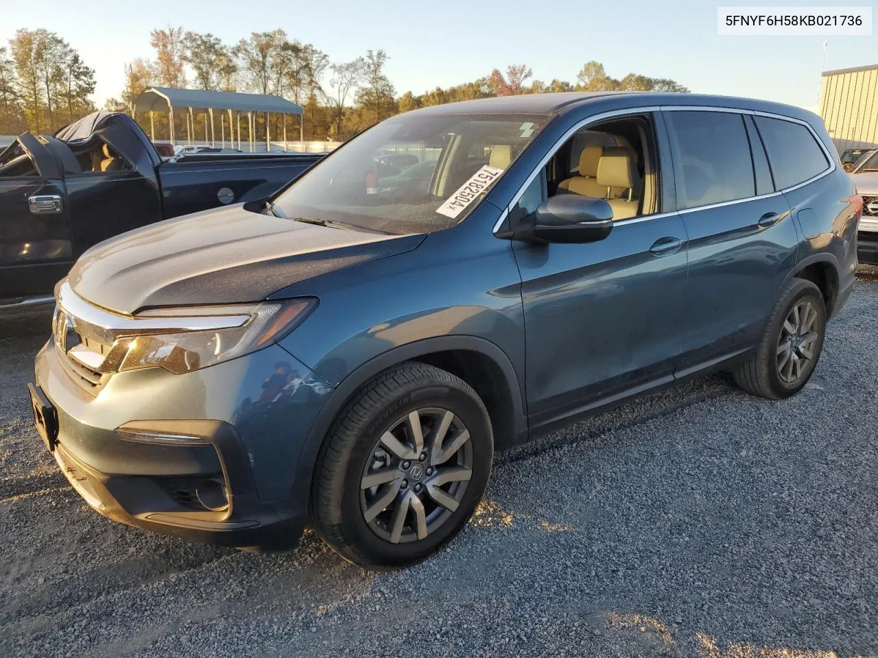 2019 Honda Pilot Exl VIN: 5FNYF6H58KB021736 Lot: 75182504