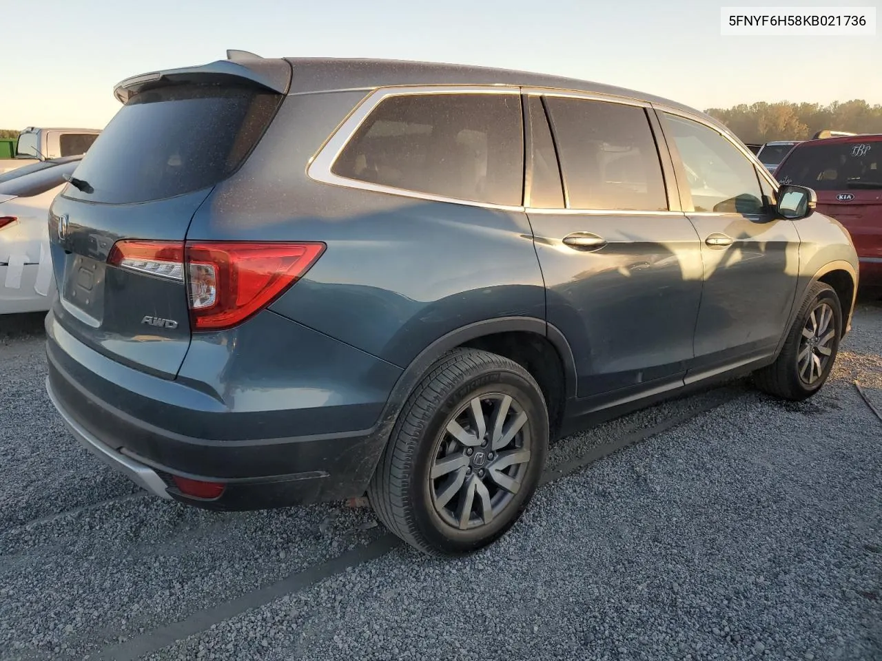 2019 Honda Pilot Exl VIN: 5FNYF6H58KB021736 Lot: 75182504