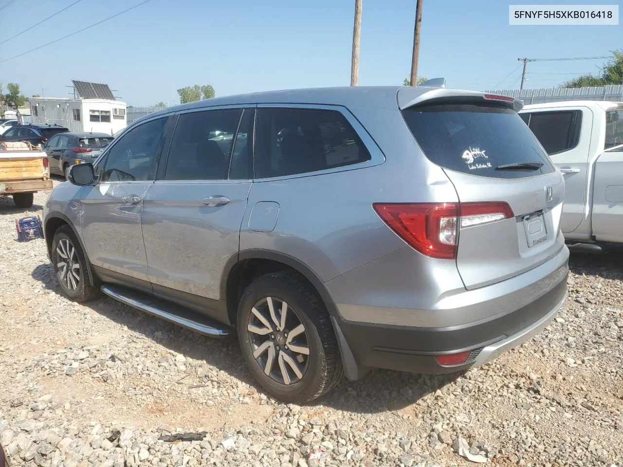 2019 Honda Pilot Exl VIN: 5FNYF5H5XKB016418 Lot: 75424704