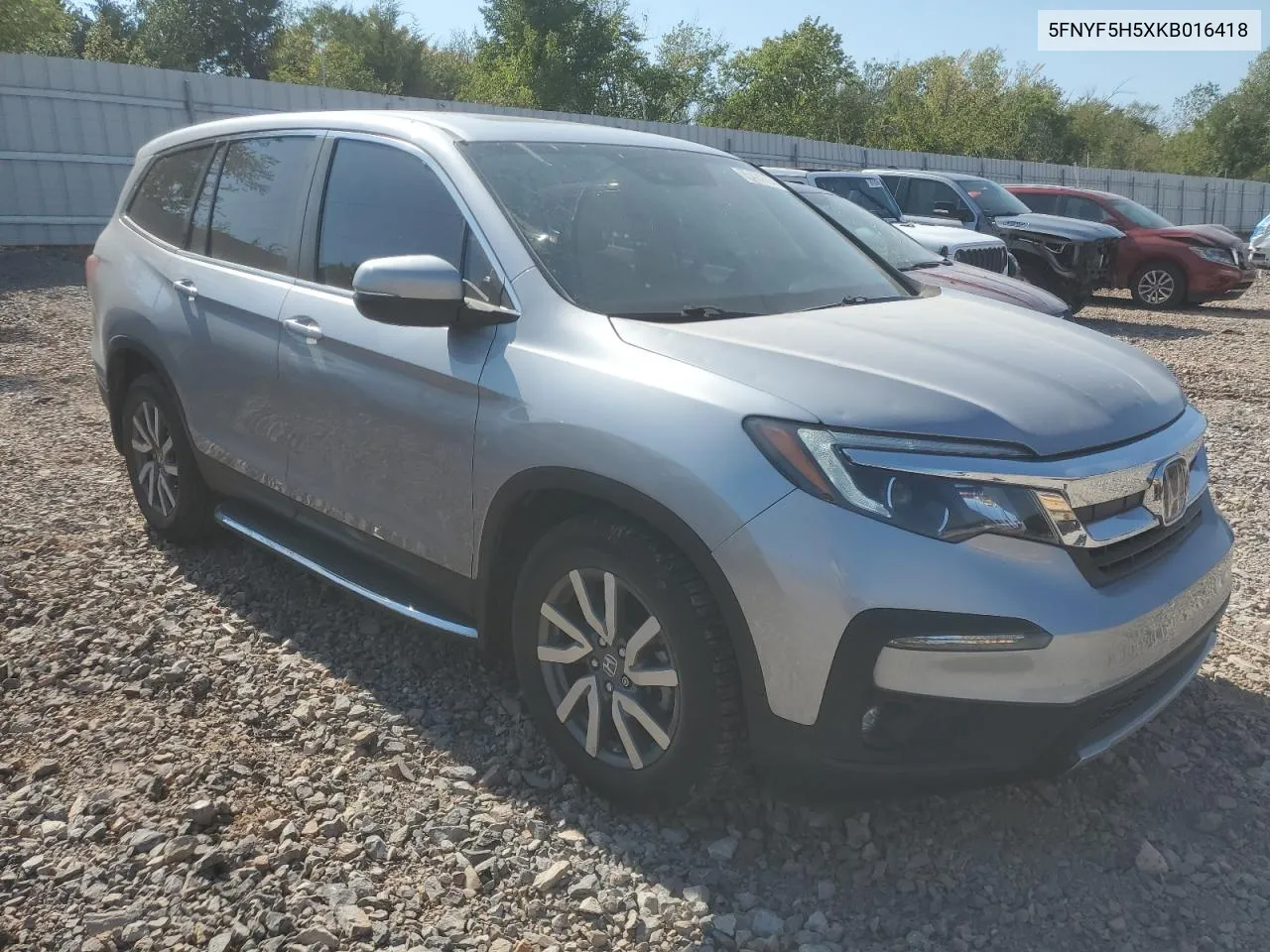 2019 Honda Pilot Exl VIN: 5FNYF5H5XKB016418 Lot: 75424704