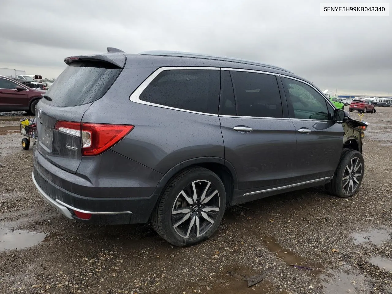 2019 Honda Pilot Touring VIN: 5FNYF5H99KB043340 Lot: 75853434