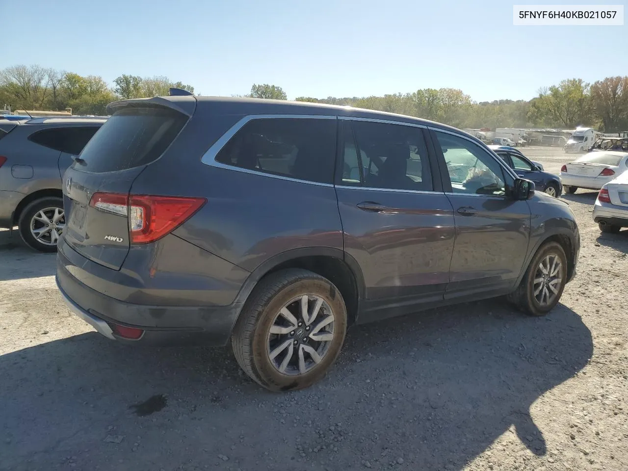 2019 Honda Pilot Exl VIN: 5FNYF6H40KB021057 Lot: 76116664