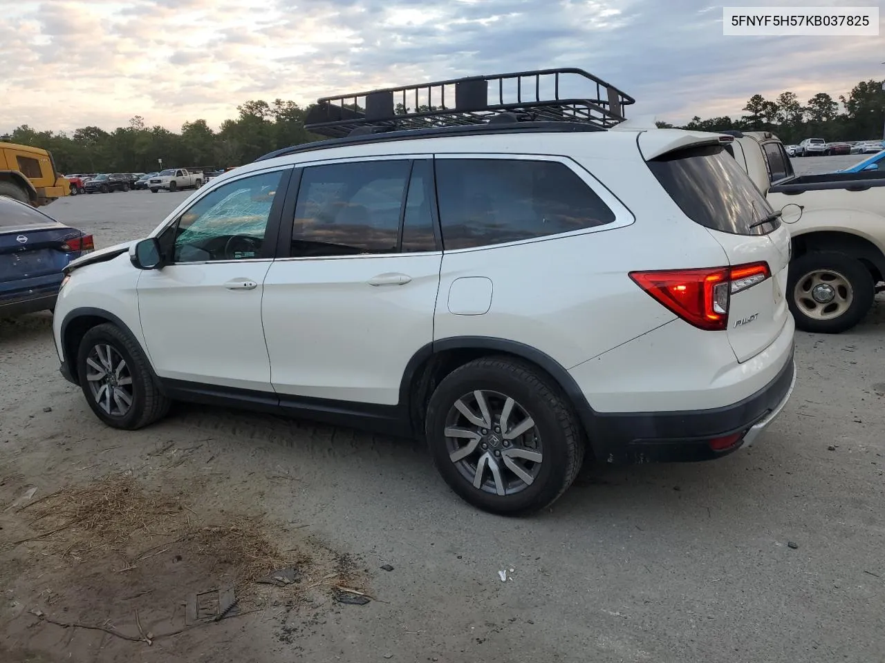 2019 Honda Pilot Exl VIN: 5FNYF5H57KB037825 Lot: 76237554