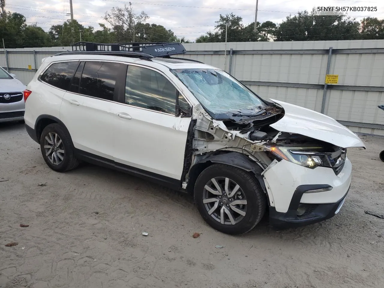 2019 Honda Pilot Exl VIN: 5FNYF5H57KB037825 Lot: 76237554