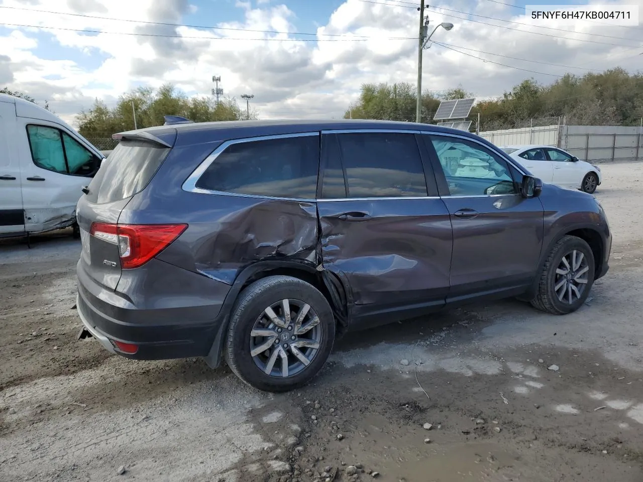 2019 Honda Pilot Exl VIN: 5FNYF6H47KB004711 Lot: 76339414