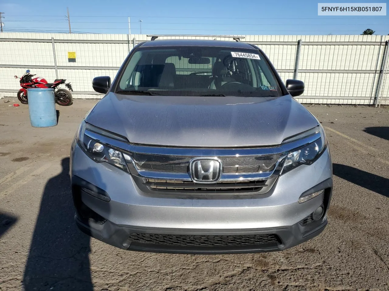 5FNYF6H15KB051807 2019 Honda Pilot Lx