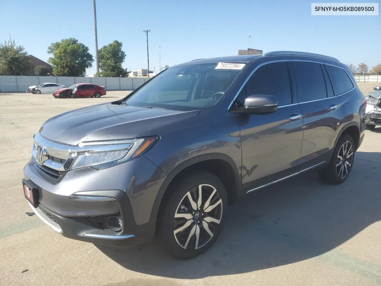 2019 Honda Pilot Elite VIN: 5FNYF6H05KB089500 Lot: 76822394