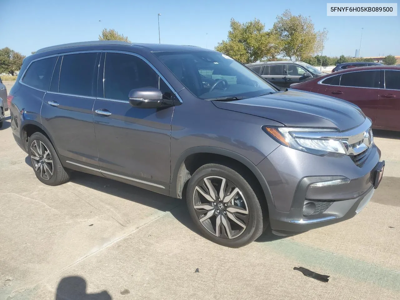 2019 Honda Pilot Elite VIN: 5FNYF6H05KB089500 Lot: 76822394