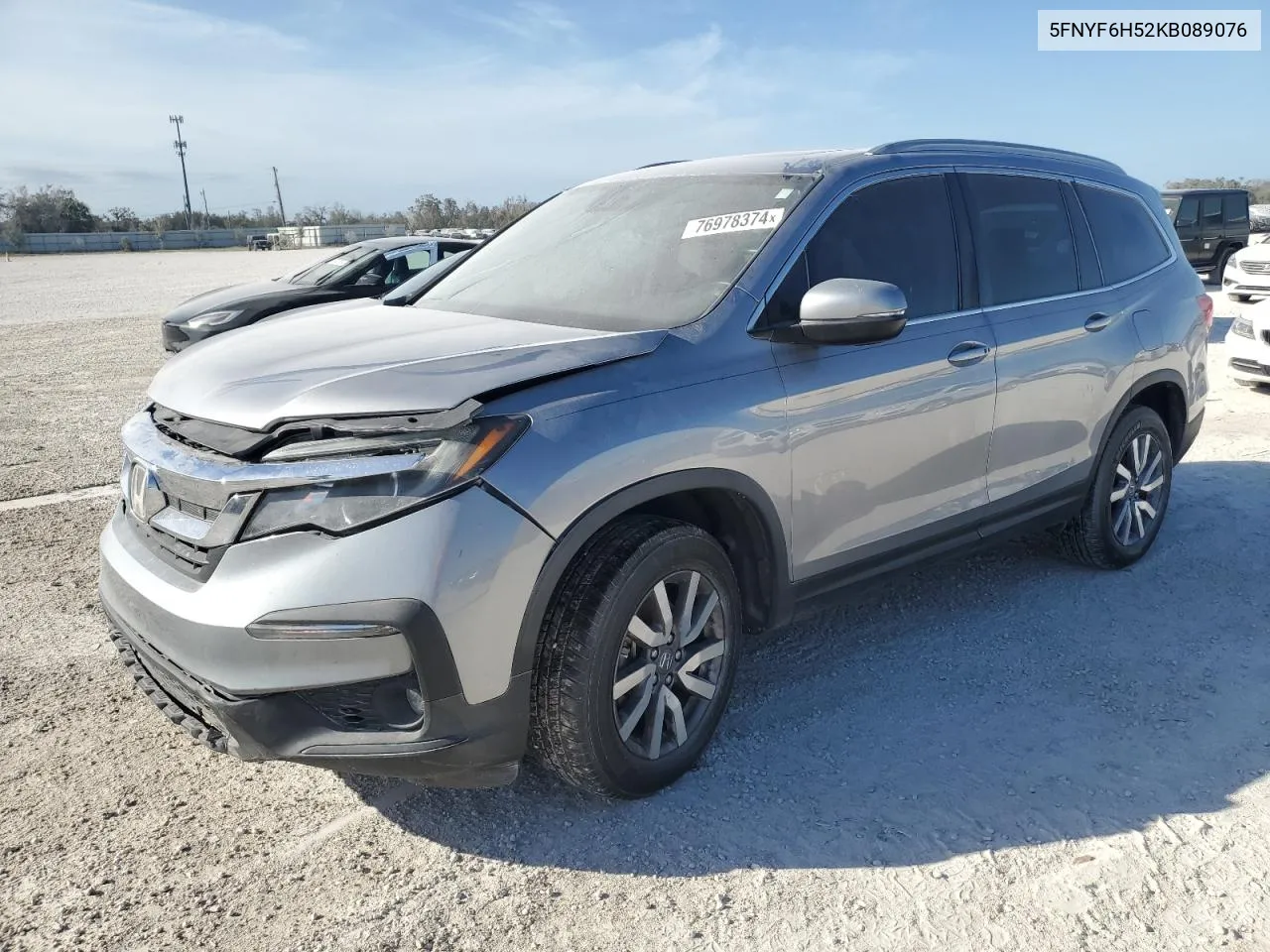 2019 Honda Pilot Exl VIN: 5FNYF6H52KB089076 Lot: 76978374