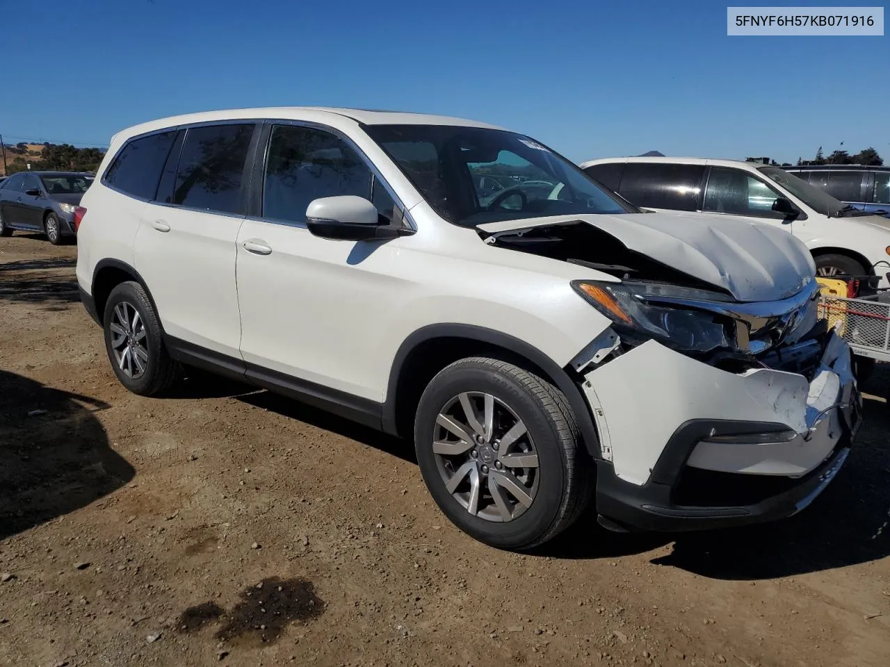 2019 Honda Pilot Exl VIN: 5FNYF6H57KB071916 Lot: 77782654