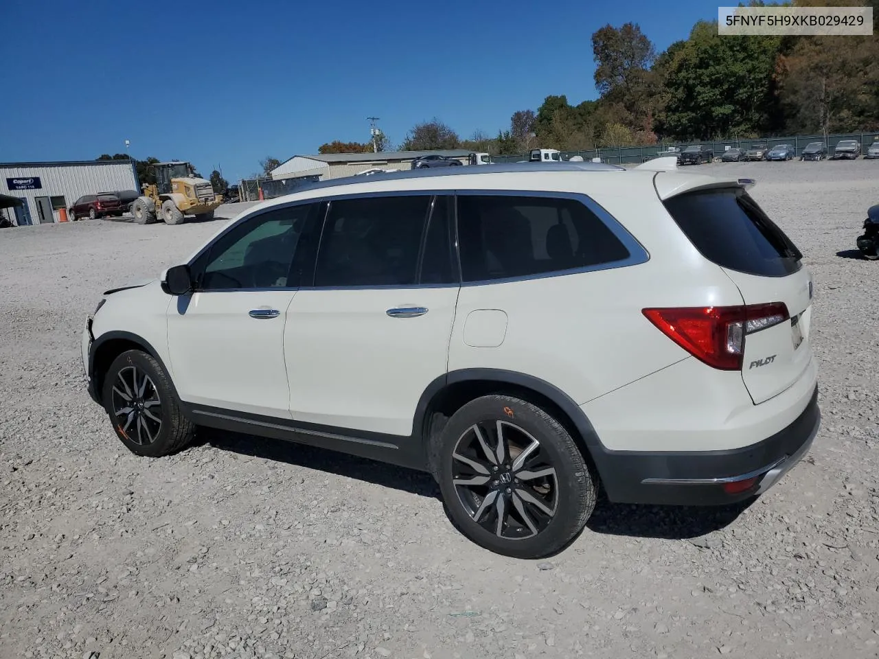 2019 Honda Pilot Touring VIN: 5FNYF5H9XKB029429 Lot: 77848864