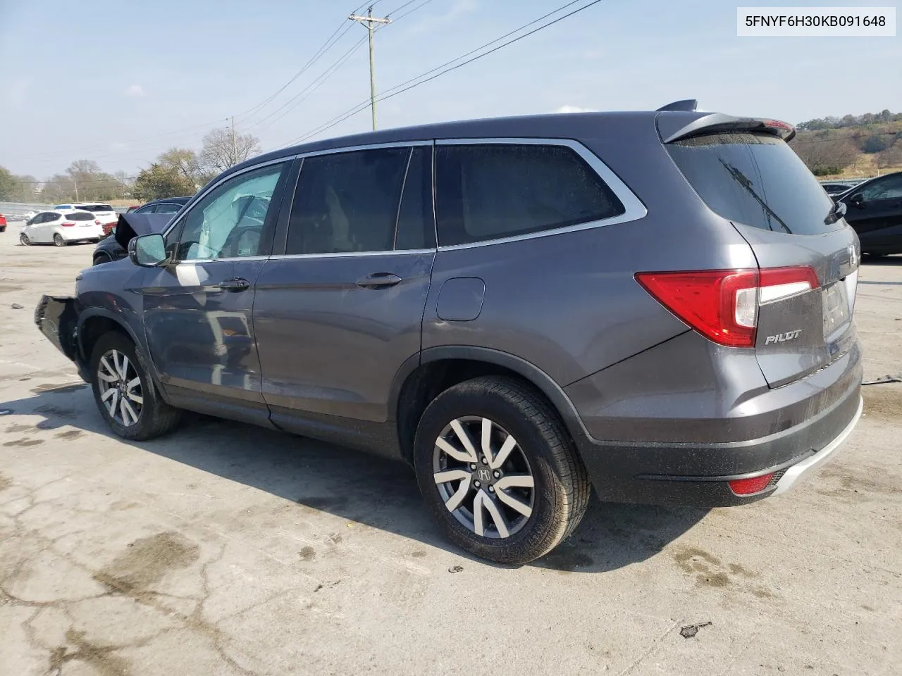 2019 Honda Pilot Ex VIN: 5FNYF6H30KB091648 Lot: 78014224