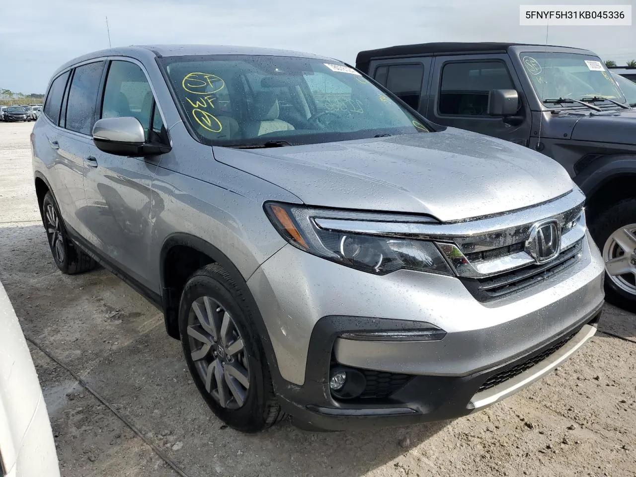 2019 Honda Pilot Ex VIN: 5FNYF5H31KB045336 Lot: 78078124