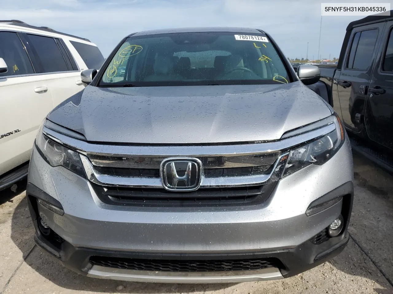 2019 Honda Pilot Ex VIN: 5FNYF5H31KB045336 Lot: 78078124