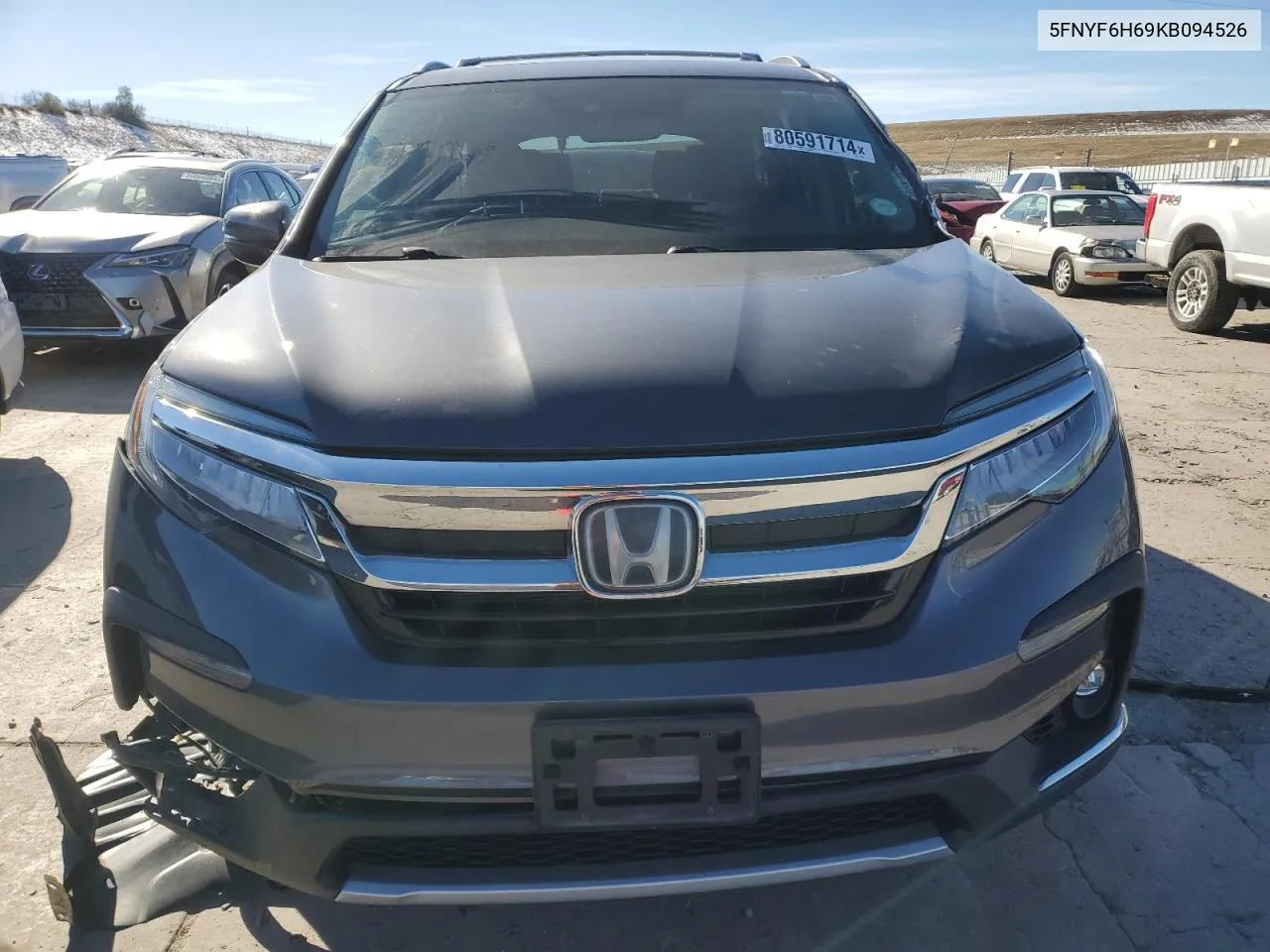 2019 Honda Pilot Touring VIN: 5FNYF6H69KB094526 Lot: 80591714