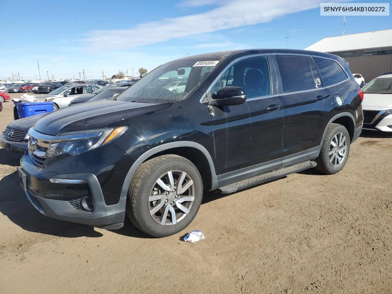 2019 Honda Pilot Exl VIN: 5FNYF6H54KB100272 Lot: 80854804