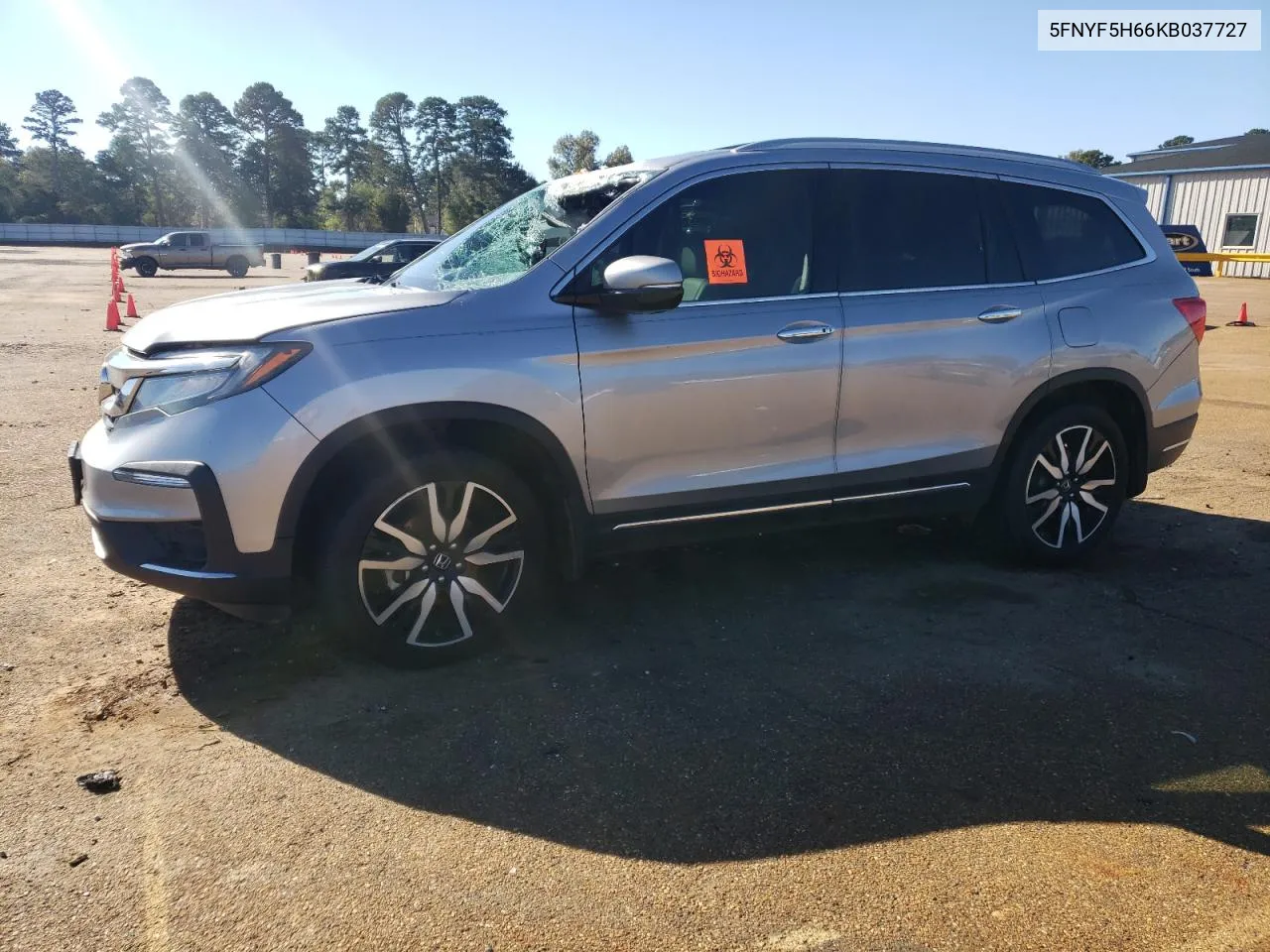 2019 Honda Pilot Touring VIN: 5FNYF5H66KB037727 Lot: 81014594