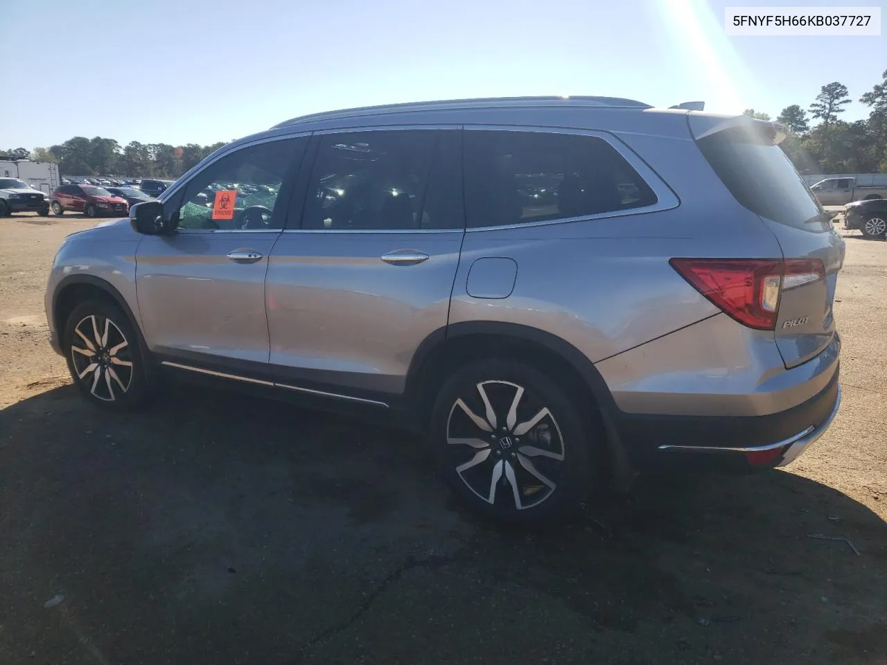 2019 Honda Pilot Touring VIN: 5FNYF5H66KB037727 Lot: 81014594