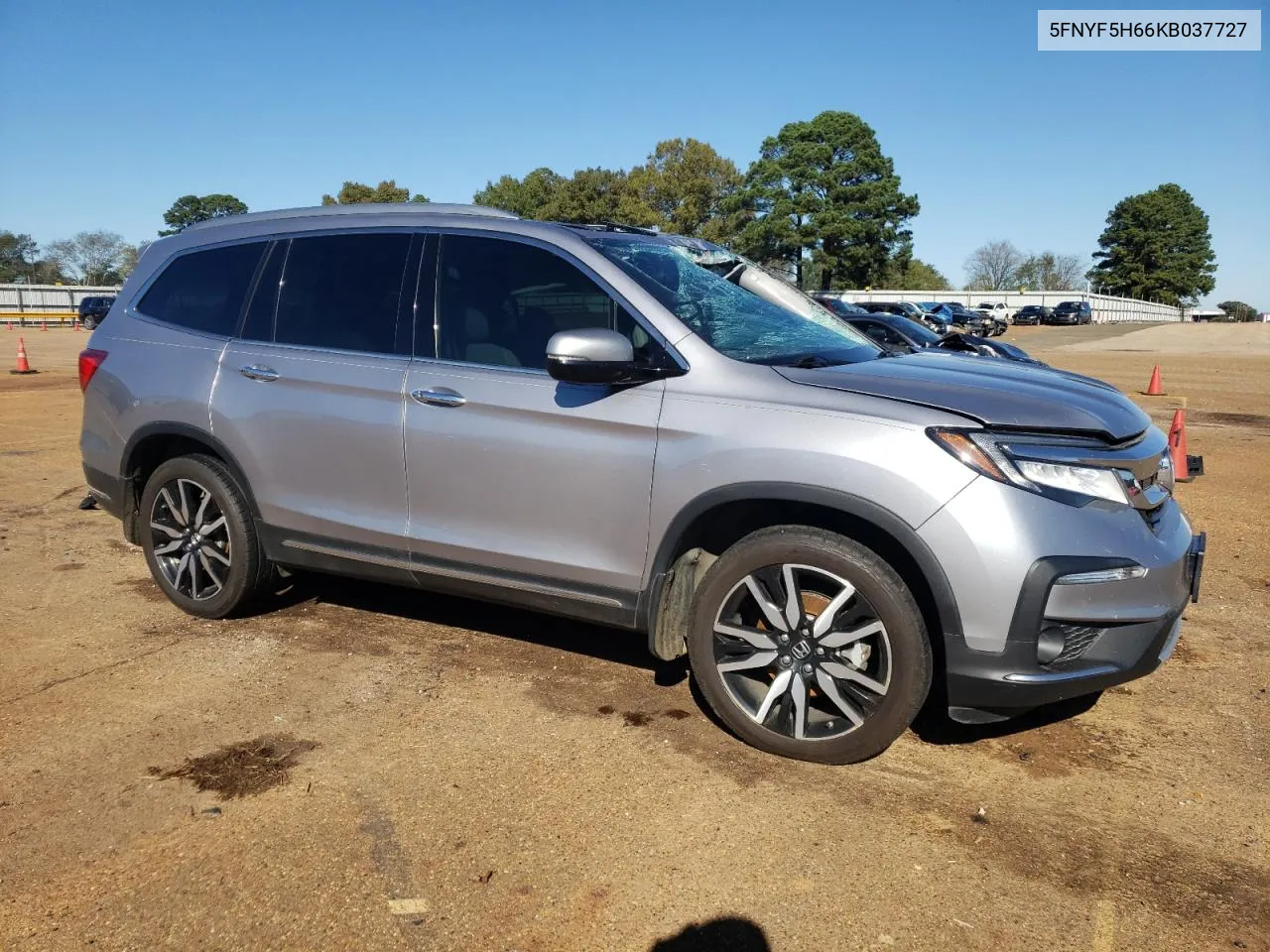 2019 Honda Pilot Touring VIN: 5FNYF5H66KB037727 Lot: 81014594