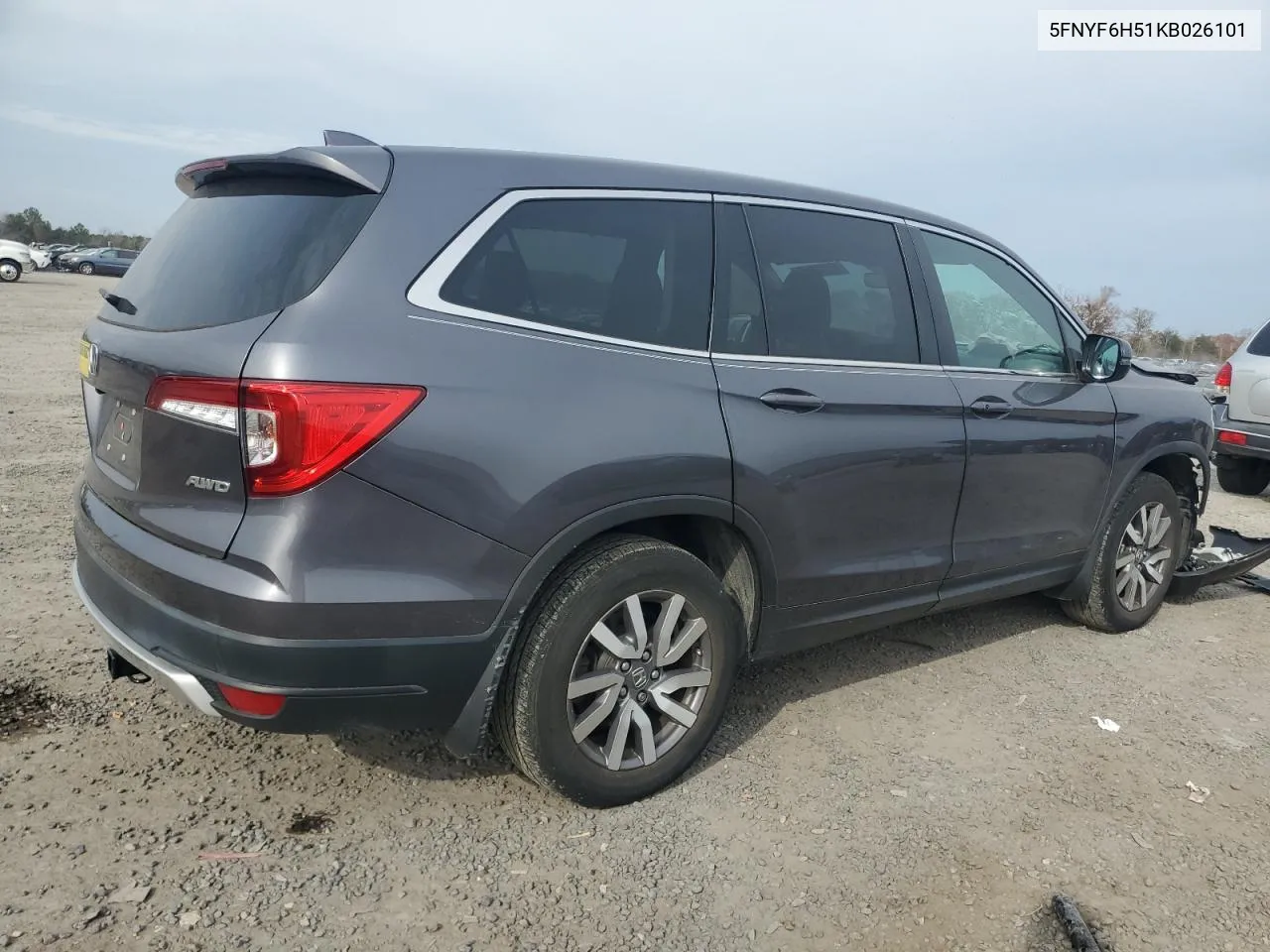 2019 Honda Pilot Exl VIN: 5FNYF6H51KB026101 Lot: 81243544