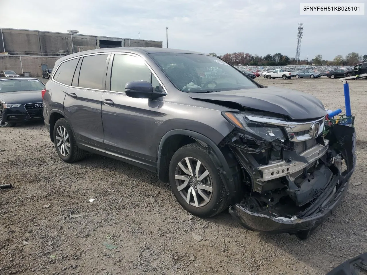 2019 Honda Pilot Exl VIN: 5FNYF6H51KB026101 Lot: 81243544