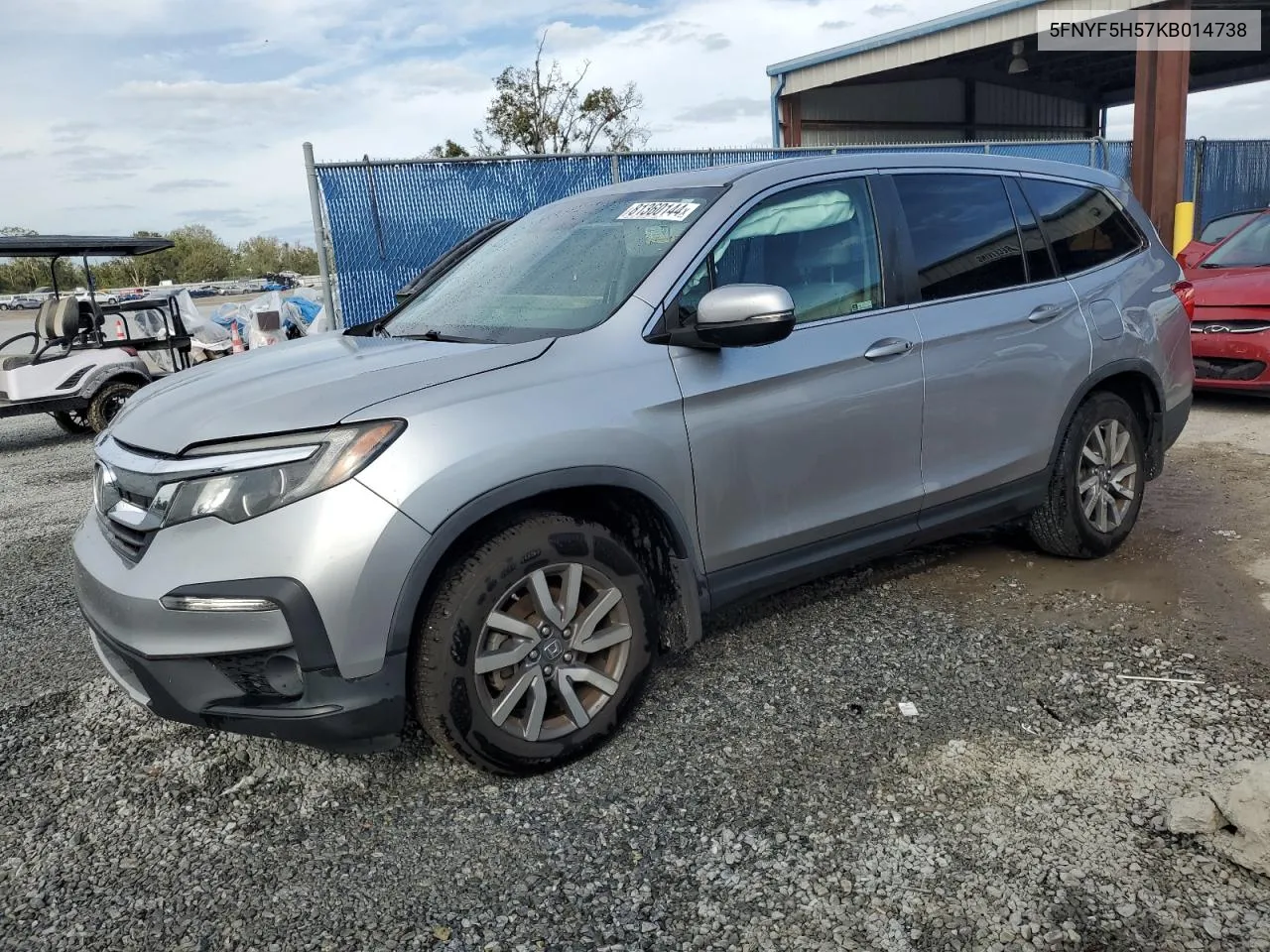 2019 Honda Pilot Exl VIN: 5FNYF5H57KB014738 Lot: 81360144