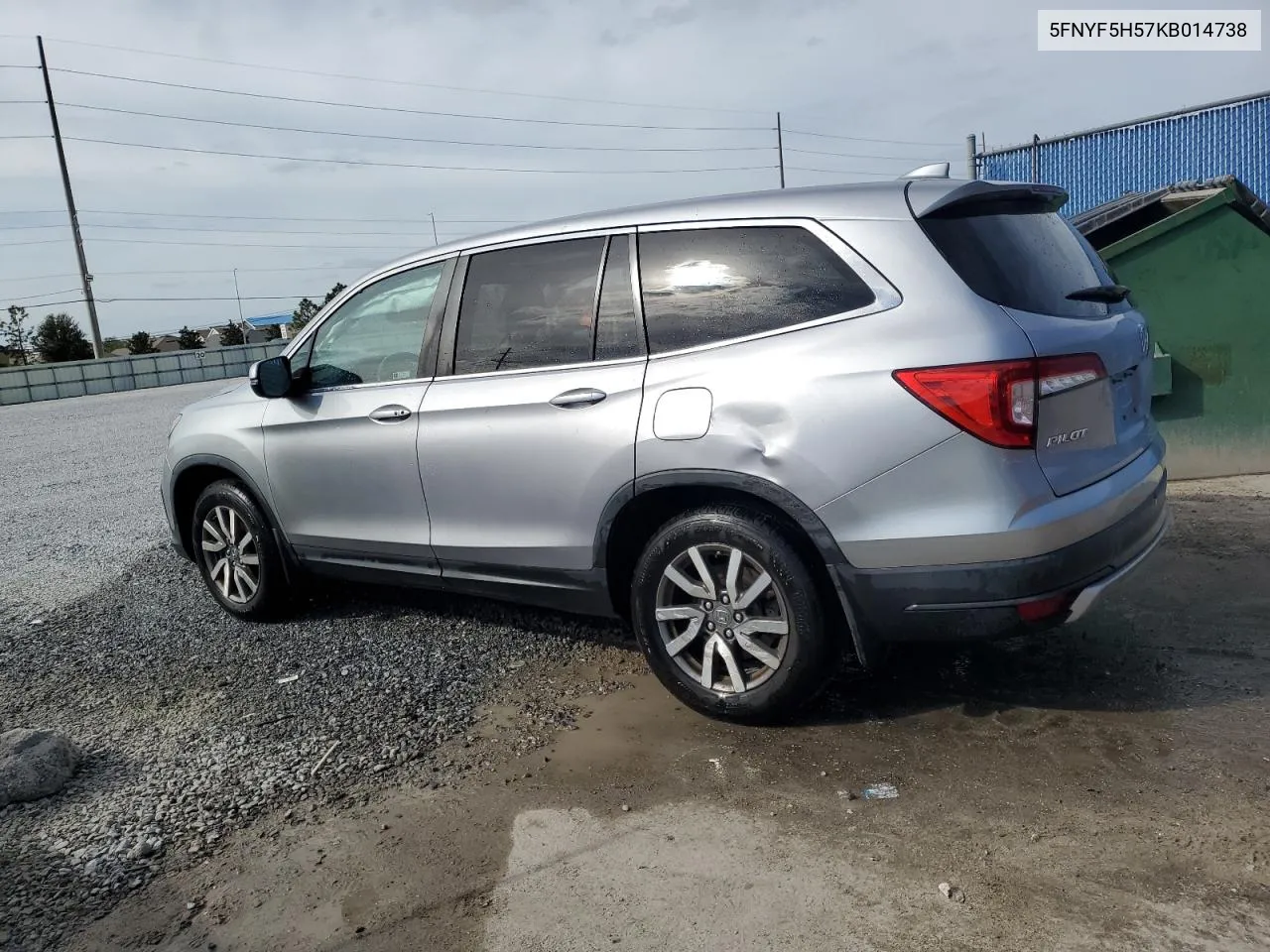 2019 Honda Pilot Exl VIN: 5FNYF5H57KB014738 Lot: 81360144