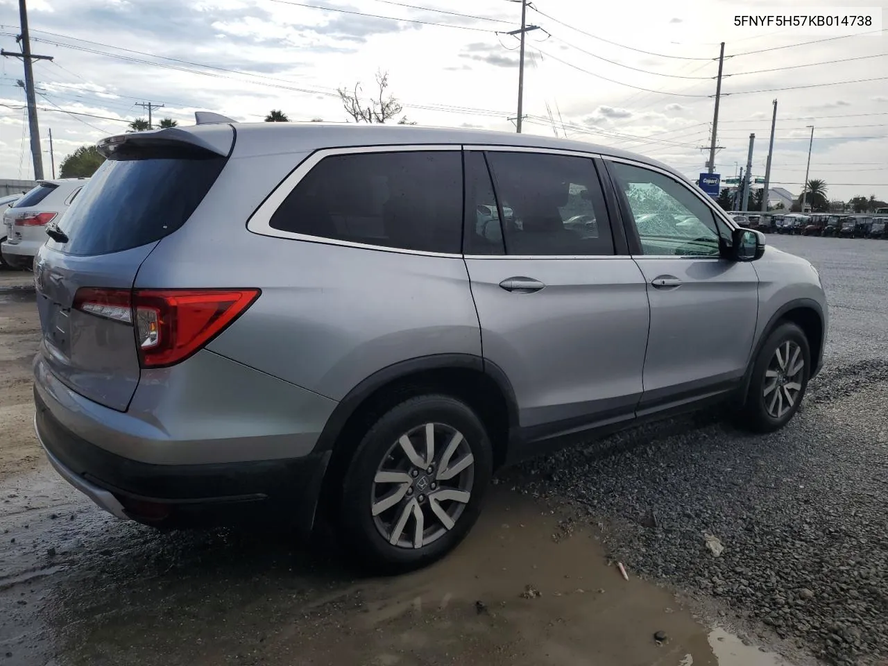 2019 Honda Pilot Exl VIN: 5FNYF5H57KB014738 Lot: 81360144