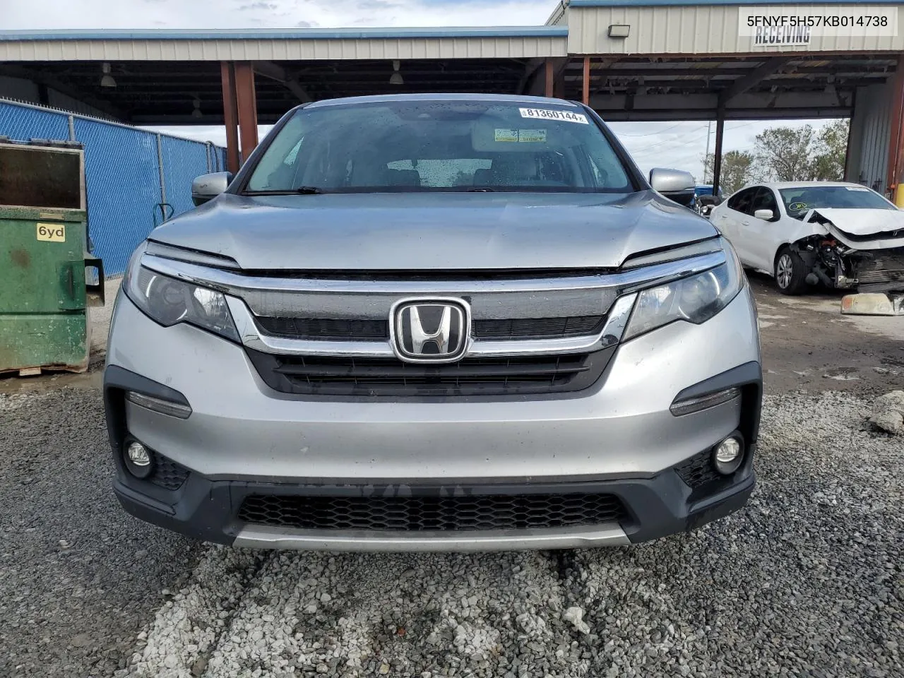 2019 Honda Pilot Exl VIN: 5FNYF5H57KB014738 Lot: 81360144